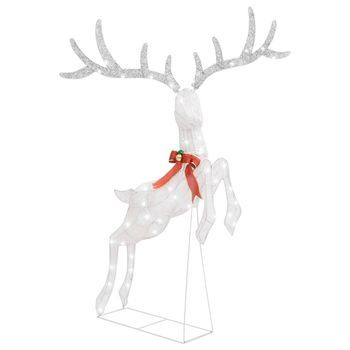 Reno Decorativo De Navidad Blanco 120 Leds Blanco Frío Vidaxl