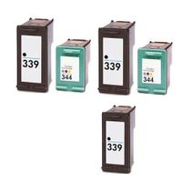 compatible multipack hp photosmart 8000 printer ink cartridges 5 pack -c8767ee