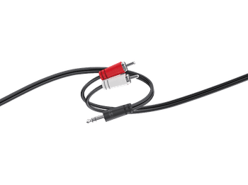 Cable audio - ISY ICA-3000, 1.5 m, 3.5 mm a RCA, Negro