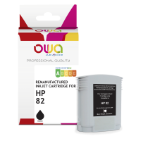 Cartucho de tinta remanufacturado OWA para trazador - estÃ¡ndar - Negro - para HP 82