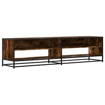 Mueble De Tv | Mueble De Salón | Gabinete De Tv Madera De Ingeniería Roble Ahumado 180,5x40x46 Cm