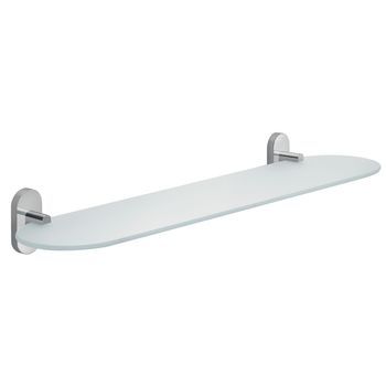 Estante De Baño De Cristal Satinado Con Soportes De Metal Cromado | Chipre