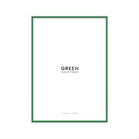 marco de madera verde con acrilico - 70 x 70 cm