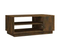 mesa de cafe - mesa de centro madera de ingenieria roble ahumado 102x55x43 cm