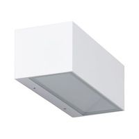 aplique de pared exterior led 18w de aluminio iluminacion doble cara cct seleccionable gropius blanco