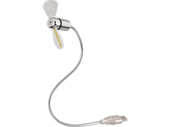 Ventilador para portátil - Hama 00012170, USB, portátil, bajo consumo, color plata
