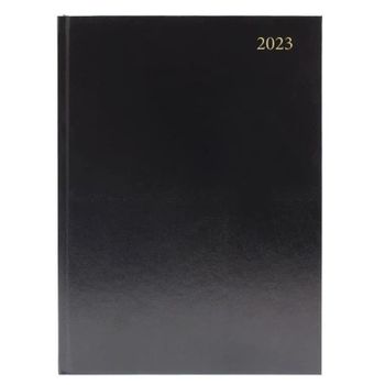 Collins 44 Desk Diary A4 Day To Page 2023 - Black