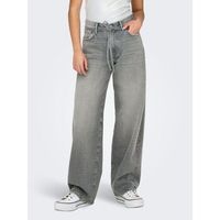 only jeans 15338246 onlgianna mw straight-denim grey para mujer