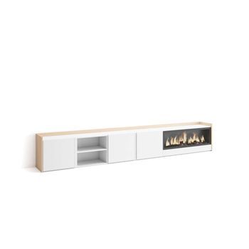 Mueble Tv Benadalid-02 Con Chimenea Eléctrica Xxl Para Salón
