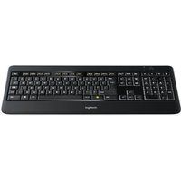 logitech k800 illuminated wireless keyboard - black black