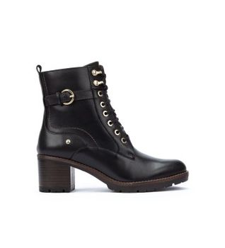 Pikolinos para mujer. W7H-8510 Botines de Piel Llanes negro -Altura tacón 6cm- (36), 5 a 8cm, Cremallera, Casual