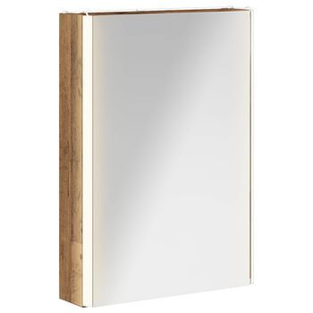 Armario Con Espejo De Baño Madera Vieja 43 X 11,5 X 60,5 Cm Vidaxl