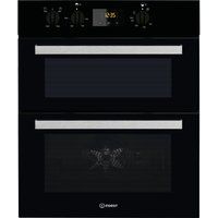 indesit idu6340bl electric built-under double oven - black black