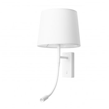 Lámpara de lectura led aluminio blanco 22x23x45 cm