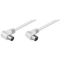 goobay cable coaxial antena acodado 25m blanco