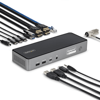 docking station universal usb-c de 3 pantallas pd 140w - 4k