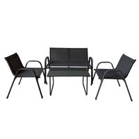 muebles de jardin acero 115 x 77 x 65 cm - marbueno negro