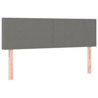 cabecero accesorio para dormir mueble de dormitorio 2 piezas 72 x 5 x 7888 cm tela gris oscuro tdl0206369
