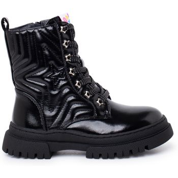 Pisamonas Botines Botas Militares Estrella Cordones Glitter para mujer