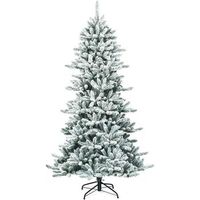 arbol de navidad artificial nevado 210 cm con pinas blancas costway 118 x 118 x 210 cm
