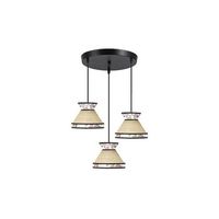 plafon de techo constantinopla 3xe27 de altura regulable bombillas no incluidas color beige y rojo