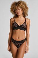 hunkemoller tanga de pernera alta lou negro