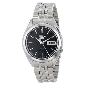 Reloj Automático hombre Seiko 5 SNKL23K1 38mm dial negro correa acero inoxidable