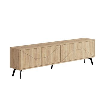 Mueble Bajo De Tv Dune 4 Compartimentos Roble 50x180x29,6 Cm