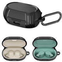 funda protectora para jabra elite 7 pro  elite 7 active diseno de fibra de carbono carcasa rigida anti-caidas con gancho