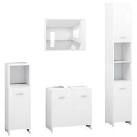 conjunto de muebles de bano 4 pzas madera contrachapada blanco vidaxl