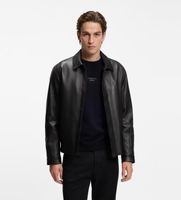 boss para hombre 50569177 porsche x cazadora de piel con cierre magnetico oculto negro l casual