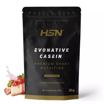 Caseína Micelar Nativa De Hsn Evonative Casein | Sabor Tarta De Queso Y Fresa 2 Kg = 67 Tomas Por Envase | Materia Prima: Lacprodan® Micelpure™ | No-gmo, Vegetariano, Sin Gluten