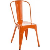 silla apilable benedikt de metal naranja 48x44x89 cm clp