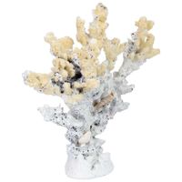 figura de decoracion coral de resina blanca 18x6x17 cm