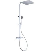 columna de ducha termostatica nila cromado  mango de ducha cuadrado 25 cm x 25 cm