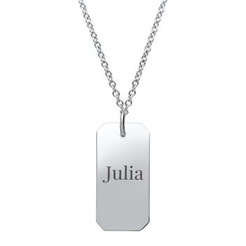 Cadena de acero inoxidable colgante dog tag