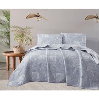 novotextil - colcha de entretiempo jacquard elegante cama 135 a 180 r algodon y microfibra r diseno minimalista con fundas de almohada r cubrecama acolchado para verano y entretiempo articulo ideal