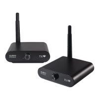 transmisor y receptor de audio inalambrico au2410 con baja latencia de 15 ms rango de 100 m sonido estereo hi-fi sopo