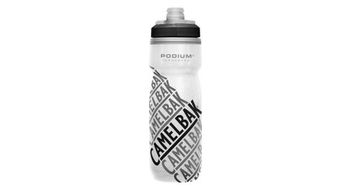 Botella aislada  camelbak podium chill 0 6l race edition blanco   negro