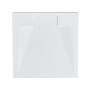 Plato De Ducha Minimalista Con Desagüe Smc Efecto Piedra Natural 90 X 90 X 3 Cm Blanco Azzurro