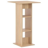 mesa alta de bar color roble 60x60x110 cm vidaxl