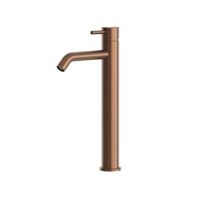grifo mezclador para lavabo en acero 316l color oro rosa resistente y moderno