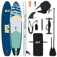 tabla sup con asiento 2-en-1 apex 366 x 81 x 15 cm azul para vidaxl