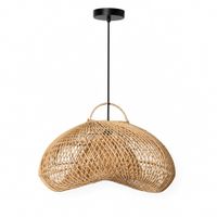 lampara colgante tejida a mano de bambu natural d50 cm