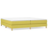 estructura de cama box spring tela verde 200x200 cm