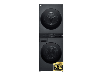 Lavadora secadora - LG WT1210BBF, Torre de lavado 12/10 kg, TurboWash™, Smart Pairing™, Inox grafito