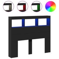 cabecero de cama con led negro 120x17x102 cm vidaxl