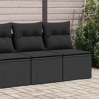 set sofas jardin y cojines 2 uds  juego de muebles de jardin ratan sintetico acacia negro cfw73521