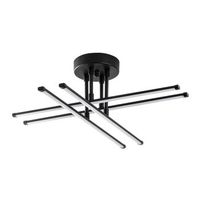 lampara de techo exhaust-13661 negro metal 61x22x61 cm