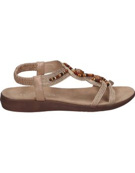 Sandalias Planas Para Mujer Amarpies Ako28553 Color Taupe 36